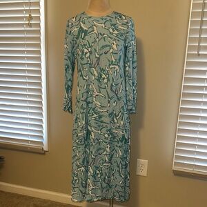 Hyacinth House  Abstract Print Long Sleeve Maxi Dress